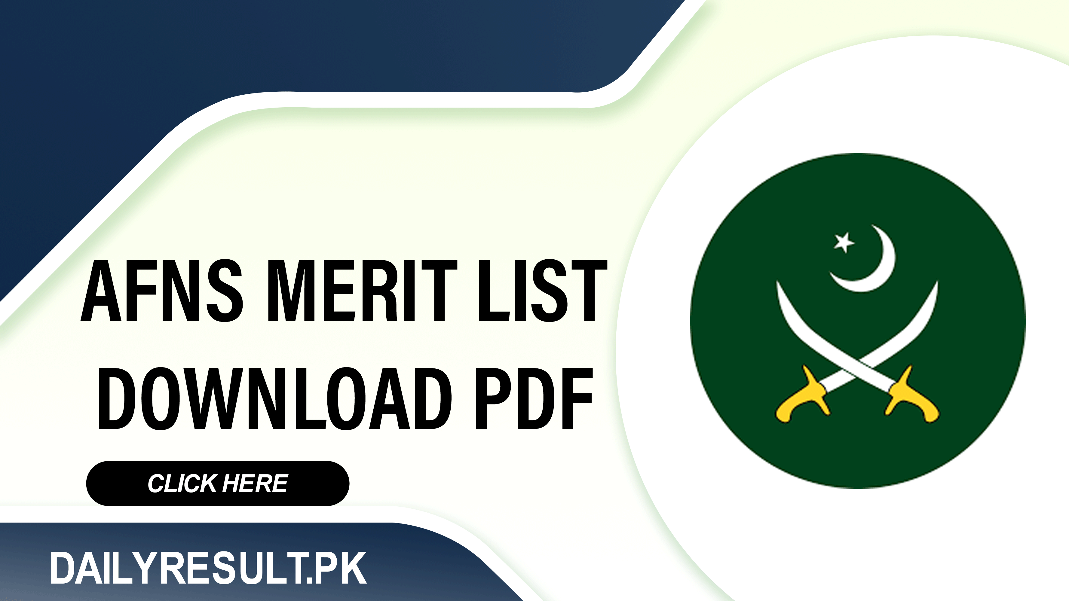 AFNS Merit List Download PDF